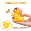 CoFuBcad 2.75" Yellow Duck Dashboard Decoration, Duck Car Ornament Cute Accessories with Hat Necklace Sunglasses Cool Prop Funny Office Festival Gifts view 3