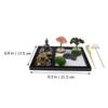 Kisangel Mini Zen Garden Kit for Desk Decorative Sand Table Artware Resin Buddha Figurine for Home and Office Meditation Decor view 2