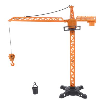 Gadpiparty Tower Crane Toy for Boys 1:16 Scale Construction Vehicle with Winch Hook Engineering Playset for Boys and Girls Interactive Model for Playground and Educational