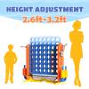 LZDMY Giant 4-in-A-Row Game Set, Adjustable Height 4 Jumbo Yard Game with Basketball Hoop, Ring Toss, Golf & Mesh Pocket, Indoor/Outdoor Yard 4 Game for Kids Adults view 4