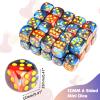 36 Pieces 12mm 6 Sided Mini Dice Set,Two Colours D6 Game Dice Set,6 Sided Standard Game Dice for Board Games Dice Games Classroom Teaching Dices Game,with Portable Gaming Box(Orange & Blue) view 2