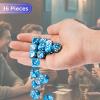 36 Pieces 12mm 6 Sided Mini Dice Set,Two Colours D6 Game Dice Set,6 Sided Standard Game Dice for Board Games Dice Games Classroom Teaching Dices Game,with Portable Gaming Box(Blue & Silver) view 3