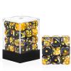 36 Pieces 12mm 6 Sided Mini Dice Set,Two Colours D6 Game Dice Set,6 Sided Standard Game Dice for Board Games Dice Games Classroom Teaching Dices Game,with Portable Gaming Box(Gold & Black) view 1