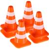 Gatuida 14pcs Mini Traffic Cones, Tiny Simulation Road Parking Signs, Orange Plastic Roadblock Toy for Kids Construction Theme Party Favors view 1