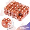 36 Pieces 12mm 6 Sided Mini Dice Set,D6 Game Dice Set,6 Sided Standard Game Dice for Board Games Dice Games Classroom Teaching Dices Game,with Portable Gaming Box(Brown) view 2