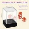 36 Pieces 12mm 6 Sided Mini Dice Set,D6 Game Dice Set,6 Sided Standard Game Dice for Board Games Dice Games Classroom Teaching Dices Game,with Portable Gaming Box(Brown) view 4