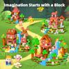 idoot 100PCS Magnetic Building Blocks, Forest Animal Sensory STEM Toys for Boys and Girls, Great for Birthday view 4