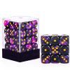 36 Pieces 12mm 6 Sided Mini Dice Set,Two Colours D6 Game Dice Set,6 Sided Standard Game Dice for Board Games Dice Games Classroom Teaching Dices Game,with Portable Gaming Box(Purple & Black) view 1