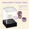 36 Pieces 12mm 6 Sided Mini Dice Set,Two Colours D6 Game Dice Set,6 Sided Standard Game Dice for Board Games Dice Games Classroom Teaching Dices Game,with Portable Gaming Box(Purple & Black) view 4