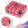 36 Pieces 12mm 6 Sided Mini Dice Set,Two Colours D6 Game Dice Set,6 Sided Standard Game Dice for Board Games Dice Games Classroom Teaching Dices Game,with Portable Gaming Box(Red & Black) view 2