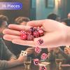 36 Pieces 12mm 6 Sided Mini Dice Set,Two Colours D6 Game Dice Set,6 Sided Standard Game Dice for Board Games Dice Games Classroom Teaching Dices Game,with Portable Gaming Box(Red & Black) view 3