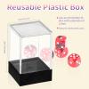 36 Pieces 12mm 6 Sided Mini Dice Set,Two Colours D6 Game Dice Set,6 Sided Standard Game Dice for Board Games Dice Games Classroom Teaching Dices Game,with Portable Gaming Box(Red & Black) view 4
