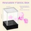 36 Pieces 12mm 6 Sided Mini Dice Set,Two Colours D6 Game Dice Set,6 Sided Standard Game Dice for Board Games Dice Games Classroom Teaching Dices Game,with Portable Gaming Box(Pink & White) view 4