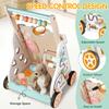 Wooden Baby Walker with Wheels, Push Walker with Baby Activity Center, Montessori Walking Toy for Girls Boys, Ajustable Speed & Height Activity Toy for Toddler Learning to Walk (Natural) view 4
