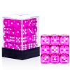 36 Pieces 12mm 6 Sided Mini Dice Set,Translucent Colors D6 Game Dice Set,6 Sided Standard Game Dice for Board Games Dice Games Classroom Teaching Dices Game,with Portable Gaming Box(Rose Red) view 1