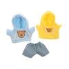 BESPORTBLE 1 Set Cute Hoodie Pants Costume for Plush Bear Soft Reusable Doll Outfit for Playtime Dress Up Fun view 1