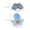 BESPORTBLE 1 Set Cute Hoodie Pants Costume for Plush Bear Soft Reusable Doll Outfit for Playtime Dress Up Fun view 2