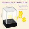 36 Pieces 12mm 6 Sided Mini Dice Set,Translucent Colors D6 Game Dice Set,6 Sided Standard Game Dice for Board Games Dice Games Classroom Teaching Dices Game,with Portable Gaming Box(Yellow) view 4