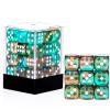 36 Pieces 12mm 6 Sided Mini Dice Set,Two Colours Glitter D6 Game Dice Set,6 Sided Standard Game Dice for Board Games Dice Games Classroom Teaching Dices Game,with Portable Gaming Box(Orange & Green) view 1