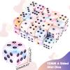 36 Pieces 12mm 6 Sided Mini Dice Set,Mixed ColoursD6 Game Dice Set,6 Sided Standard Game Dice for Board Games Dice Games Classroom Teaching Dices Game,with Portable Gaming Box(Yellow Blue Purple) view 2
