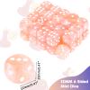 36 Pieces 12mm 6 Sided Mini Dice Set,Pearl Pattern D6 Game Dice Set,6 Sided Standard Game Dice for Board Games Dice Games Classroom Teaching Dices Game,with Portable Gaming Box(Millennial Pink) view 2