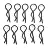 EIMSOAH 10Pcs Portable RC Car Shell Clips, Universal RShape Body Shell Body Clips Pins, RC Car Parts Shell Replacement RC Accessories for 1/5 1/6 1/8 1/10 (Black) view 1