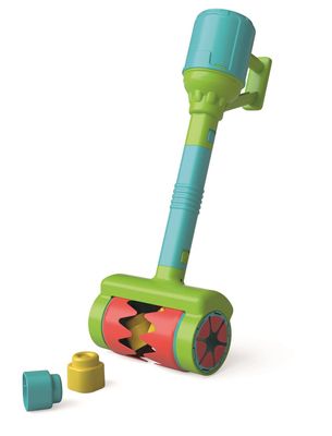 Clementoni Soft Clemmy Touch & Play Sensory Vacuum, Children's Vacuum Cleaner 12+ Months, 6 Building Bricks, Early Childhood Game Made in Italy to Stimulate the Senses of Toddlers, 17975