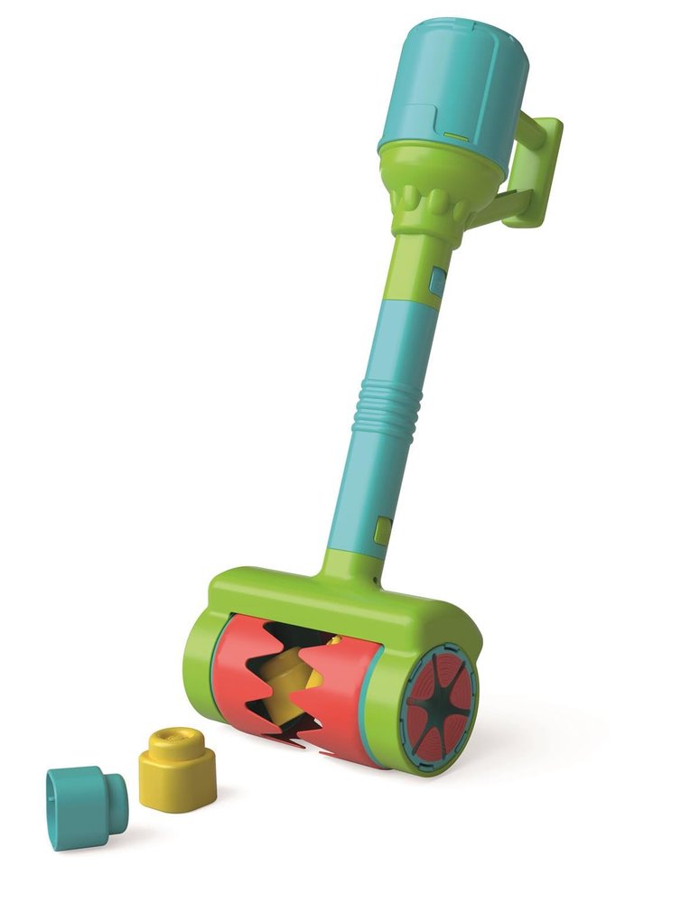Clementoni Soft Clemmy Touch & Play Sensory Vacuum, Children's Vacuum Cleaner 12+ Months, 6 Building Bricks, Early Childhood Game Made in Italy to Stimulate the Senses of Toddlers, 17975