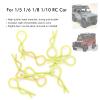 EIMSOAH 10Pcs Portable RC Car Shell Clips, Universal RShape Body Shell Body Clips Pins, RC Car Parts Shell Replacement RC Accessories for 1/5 1/6 1/8 1/10 (Yellow) view 2