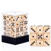 36 Pieces 12mm 6 Sided Mini Dice Set,Pearl Pattern D6 Game Dice Set,6 Sided Standard Game Dice for Board Games Dice Games Classroom Teaching Dices Game,with Portable Gaming Box(Beige) view 1