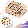 36 Pieces 12mm 6 Sided Mini Dice Set,Pearl Pattern D6 Game Dice Set,6 Sided Standard Game Dice for Board Games Dice Games Classroom Teaching Dices Game,with Portable Gaming Box(Beige) view 2