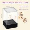 36 Pieces 12mm 6 Sided Mini Dice Set,Pearl Pattern D6 Game Dice Set,6 Sided Standard Game Dice for Board Games Dice Games Classroom Teaching Dices Game,with Portable Gaming Box(Beige) view 4