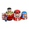 HOLIDYOYO 1 Set Nutcracker Nesting Dolls Handmade Russian Dolls Matryoshka for Christmas Decoration Multi Stackable Design Fun Desktop view 1