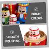 HOLIDYOYO 1 Set Nutcracker Nesting Dolls Handmade Russian Dolls Matryoshka for Christmas Decoration Multi Stackable Design Fun Desktop view 4