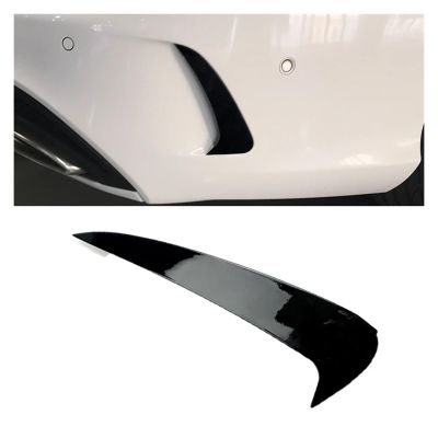 2pc Carbon Fiber Gloss Black Rear Bumper Spoiler Side Canards Stickers Compatible With Mercedes-Benz C Estate S205 C180 C200 AMG Accessories(Gloss Black)