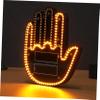 Creative Multi-Functional Yellow Hand Gesture LED Light for Car Interactive Finger Sign for Safe Driving Unique Car Accessories for Men view 3
