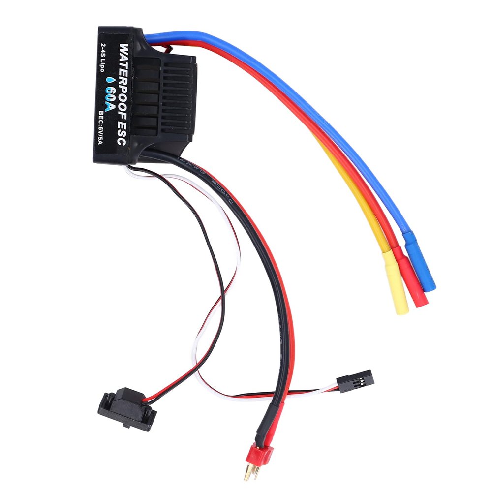 Acouto 60A ESC for RC Cars - Brushless Electronic Speed Controller Compatible with, HSP, and More