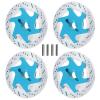YuRui TENG 4pcs Aluminum Alloy CNC Simulated Brake Disc Set, Lightweight and Durably Accessory for 1:10 RC Car, to Install, Replace Old or Damaged Ones, Size and Shape, (Blue) view 1