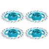 YuRui TENG 4pcs Aluminum Alloy CNC Simulated Brake Disc Set, Lightweight and Durably Accessory for 1:10 RC Car, to Install, Replace Old or Damaged Ones, Size and Shape, (Blue) view 2