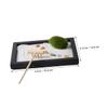 VICASKY Zen Garden Table Decoration Simulation Moss Rake Sand Table Decor for Home and Office Miniature Landscape Meditation Desk Accessories view 2