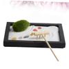 VICASKY Zen Garden Table Decoration Simulation Moss Rake Sand Table Decor for Home and Office Miniature Landscape Meditation Desk Accessories view 4