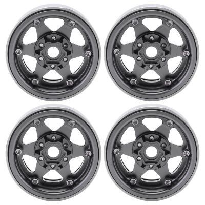 Acouto 4PCS .9 Inch RC Car Aluminum Alloy Hub Wheel Set for /10 Axial SCX10 REDCAT MST Racing Stability (Ti Color)