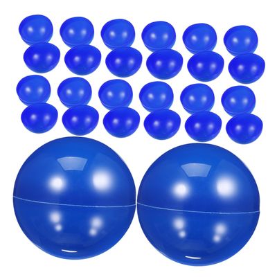 Zerodeko 20pcs Raffle Game Balls Hollow Bingo Spheres for Party Activities Mini Plastic Prize Draw Balls Suitable for Group Games and Events Blue
