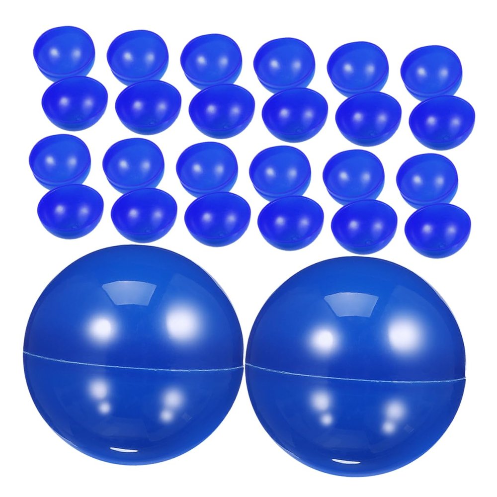 Zerodeko 20pcs Raffle Game Balls Hollow Bingo Spheres for Party Activities Mini Plastic Prize Draw Balls Suitable for Group Games and Events Blue