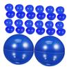 Zerodeko 20pcs Raffle Game Balls Hollow Bingo Spheres for Party Activities Mini Plastic Prize Draw Balls Suitable for Group Games and Events Blue view 1