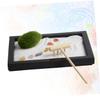 DECHOUS Table Zen Garden with Simulation Moss Miniature Sand Table for Desktop Meditation Office Decor Accessories Relief Sand Garden view 3