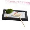 DECHOUS Table Zen Garden with Simulation Moss Miniature Sand Table for Desktop Meditation Office Decor Accessories Relief Sand Garden view 4