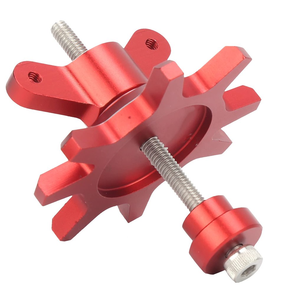 Acouto RC .9/2.2in Wheel Hub Alloy Tire Assembly Tools for /10 Remote Control Crawler Expert Use (Red)
