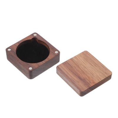 CALLARON Wooden Coin Display Box for Collectors Mini Black Walnut Storage Case with Magnetic Closure Decorative Medal and Badge Holder for Keepsakes for Home Decor and Giving