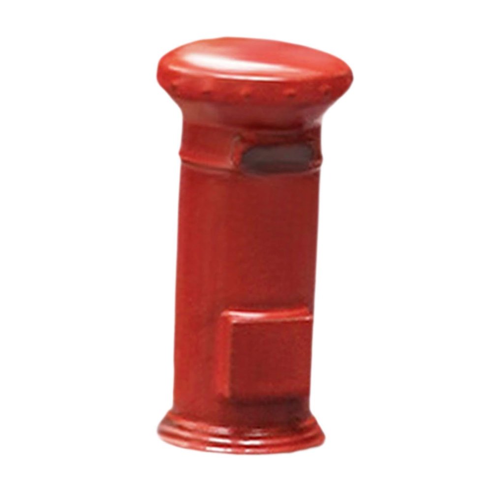 1/64 Scale Miniature Scenes Resin Figure Model Photo Prop Collection Dollhouse Accessories Painted Tiny Model Mini Figurine, Postbox Red
